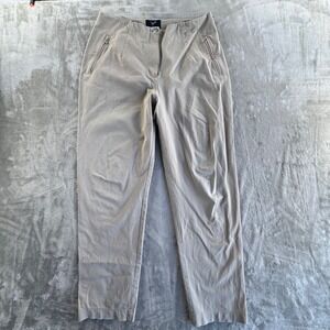 Vanilia Dress Pants Womens 8 Beige Minimalist Office Career Straight Leg